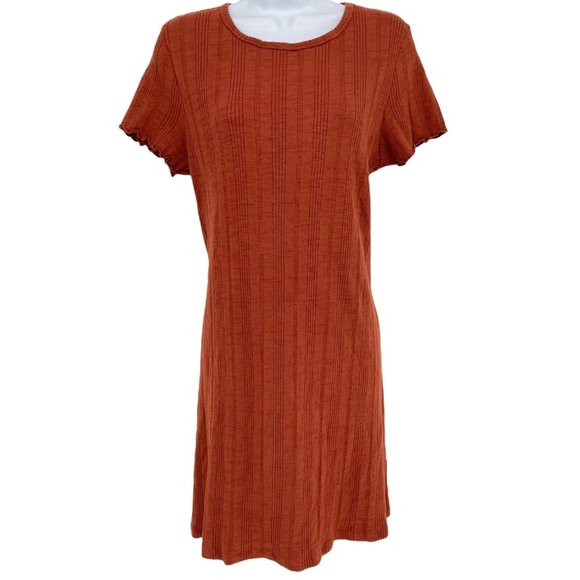 American Eagle Outfitters Dresses & Skirts - American Eagle Dress Womens Size Large Short Sleeve Pullover Knit Rust New